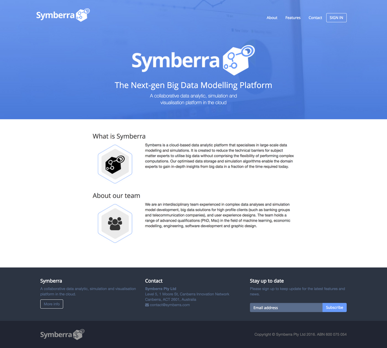 Symberra Landing Page