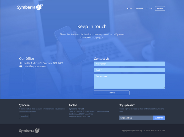 Symberra Landing Page